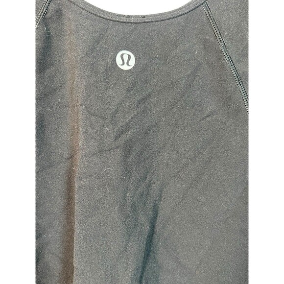 Lululemon Align Long Sleeve Crop Top V Neck‎ Nulu Stretch Solid Black sz 4 - Picture 10 of 10